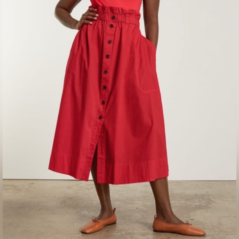 Everlane The Easy Button Front Skirt size S